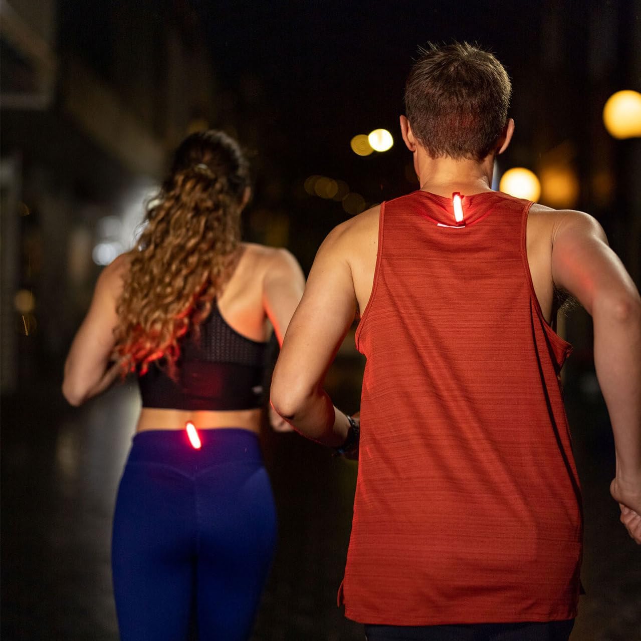 Knog Plus Free Running Lights for Runners Twinpack - Clip Light Runner & Bike Safety Light for Backpacks, Ultralight USB Rechargeable, IP66 Waterproof, 450m Visibility, 40hr Runtime, Translucent.