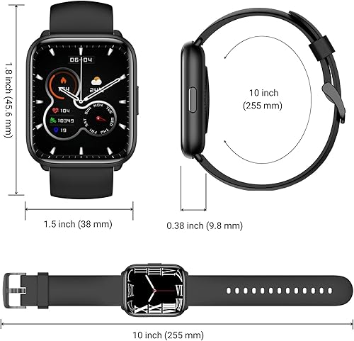 Miniatura 9 de Reloj inteligente para hombres y mujeres, pantalla táctil completa de 1.8 pulgadas, más de 100 modos deportivos, reloj de seguimiento de actividad