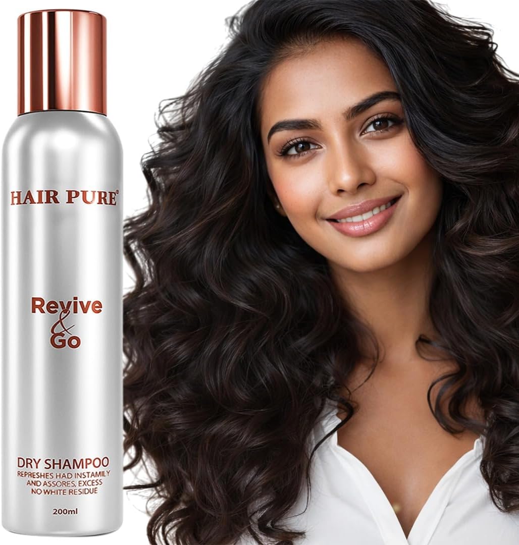 Hair Pure Dry Shampoo Spray for Women | 100% Natural Starch | Instant Hair Volumizer | Absorbs Oil and Dirt | Hair Refresher | with Natural Ingredients-200ml