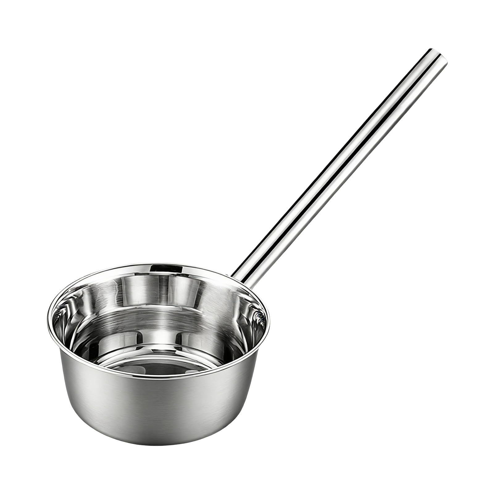 Cucharón de acero inoxidable con mango extendido para uso profesional en cocina y restaurante, cuchara de agua de agarre ergonómico, cucharón multiusos