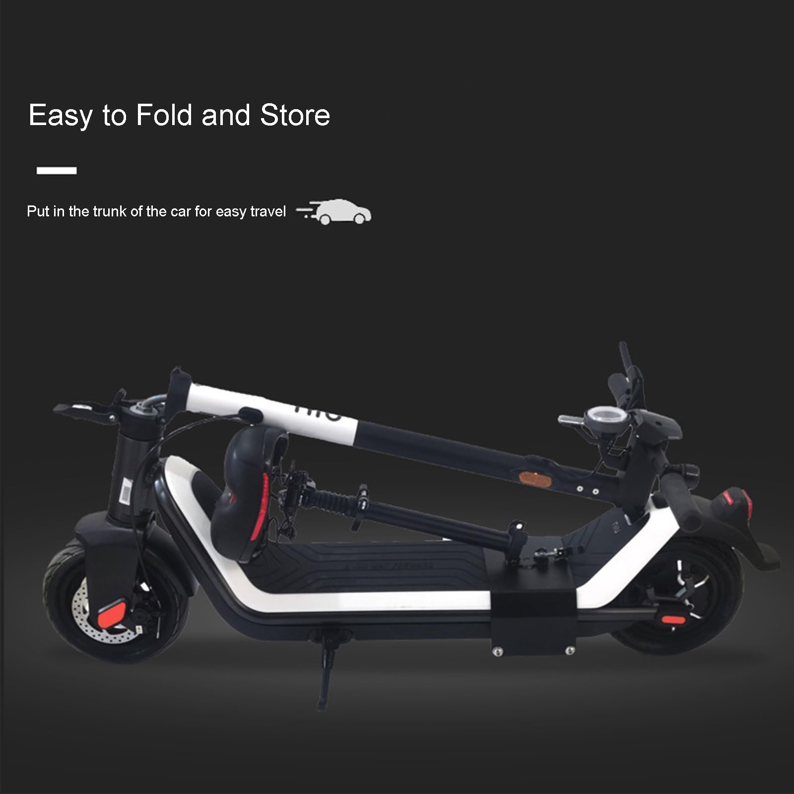 Générique Siege Trotinette Electrique, Selle Trottinette avec Double Ressort, Fixation De Siège De Scooter Pliable sans Perforation
