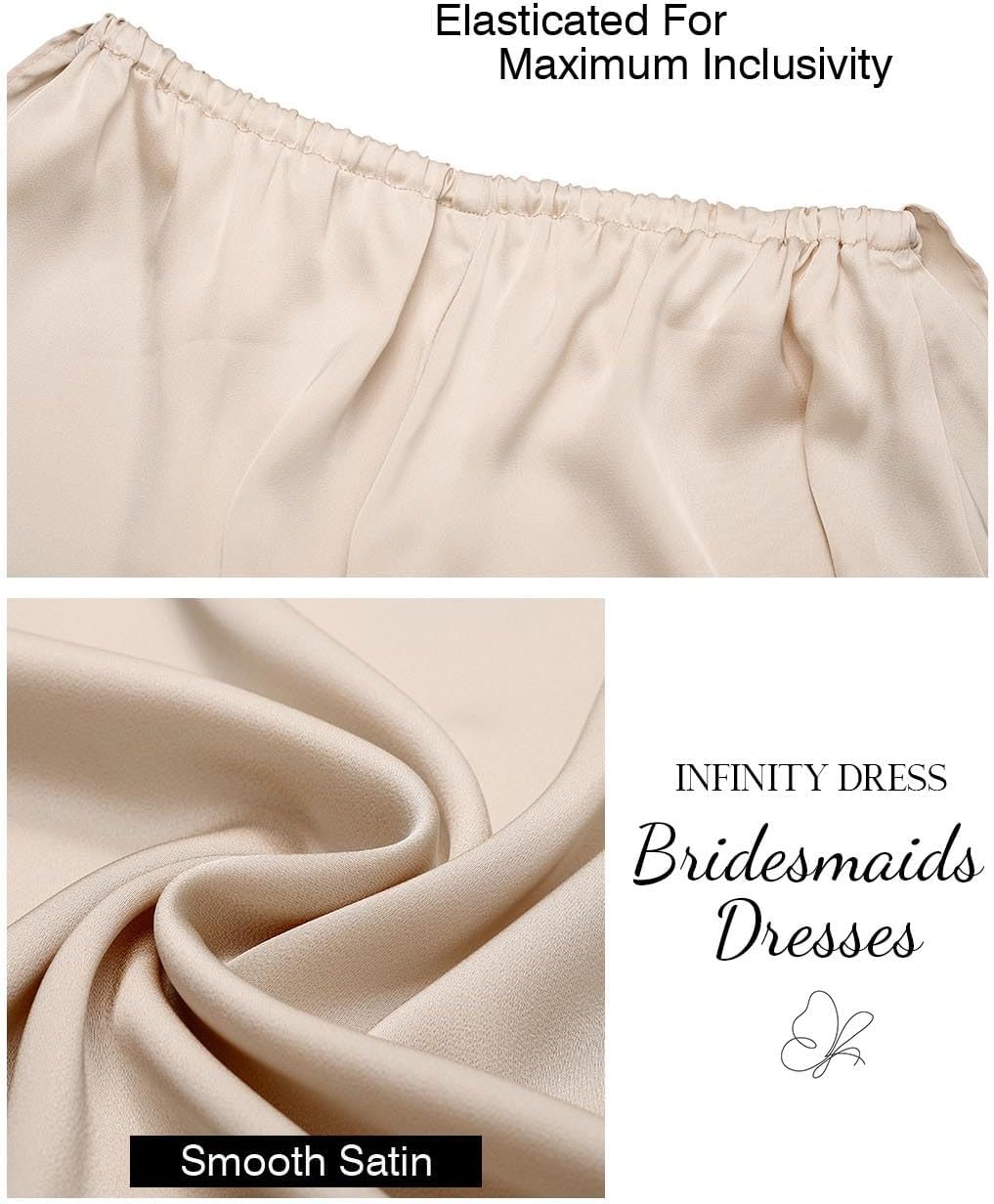 GORAIS Women Infinity Dress for Bridesmaid Long Evening Maxi Wrap Dresses Convertible Prom Wedding Gown - Image 3