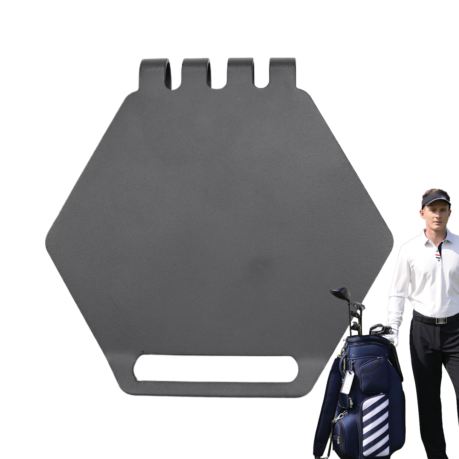 Golf Magnetic Landing Pad – Strong Metal Clip Rangefinder Holder, Bag Accessory Mount | Magnetic Glove Pad, Towel Catcher Attachment, Easy Grab Tool For Golfers Women Men Adolescents