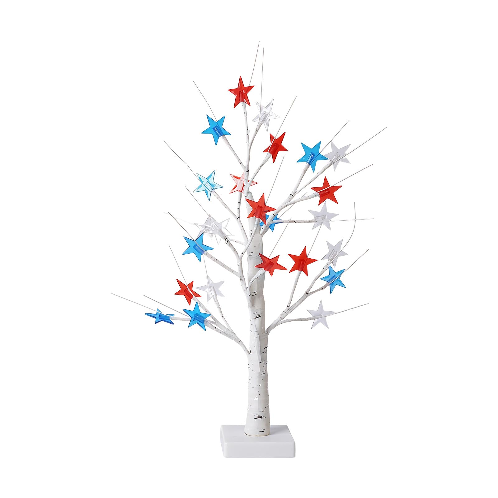 Glowing Independence Day Tree Multicolored Patriotic Tree with LED Light for 4th of July Festival Decoration LED Nationalistic Decoration