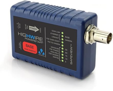 VERACITY VHW-HWPS-B 1.5 WATTS MAX, 1EEE 8702.3AF/802.3AT 25.5 W MAX, Base Unit, Camera POE, ETHERNET & POE NETWORKED