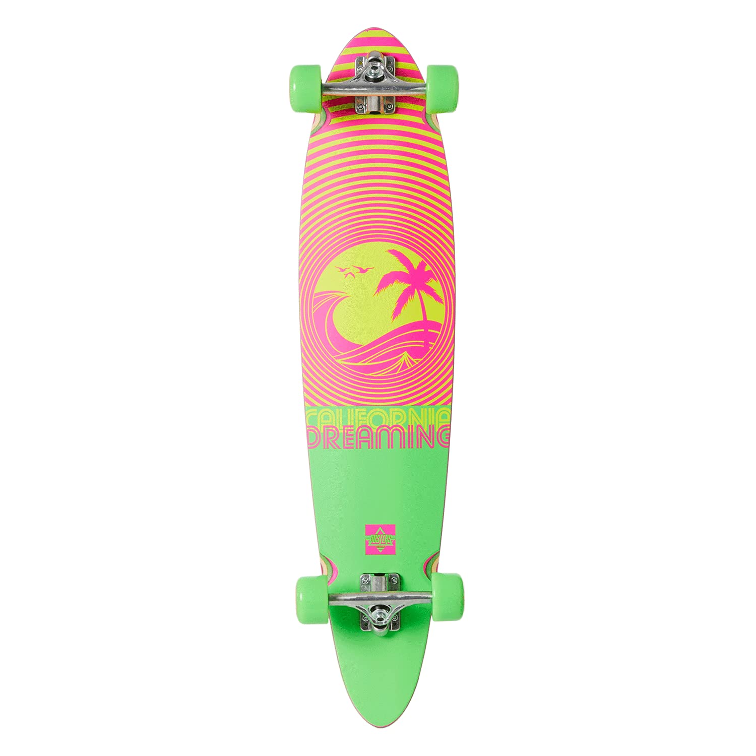 Dusters Longboard California Dreaming Pintail Neon Green 23 cm x 102 cm