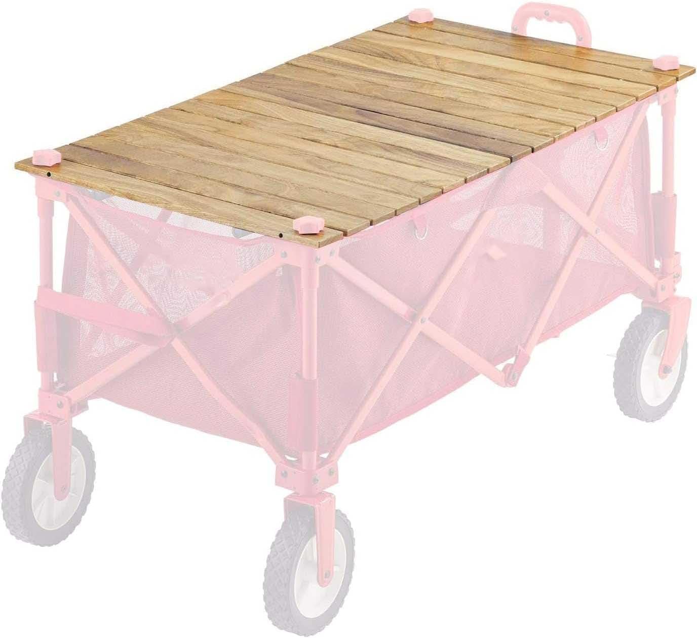 アウトドアワゴン テーブル ウッドロールテーブル ワゴン 簡単設営 コンパクト収納 ア 耐荷重30kg [並行輸入品]