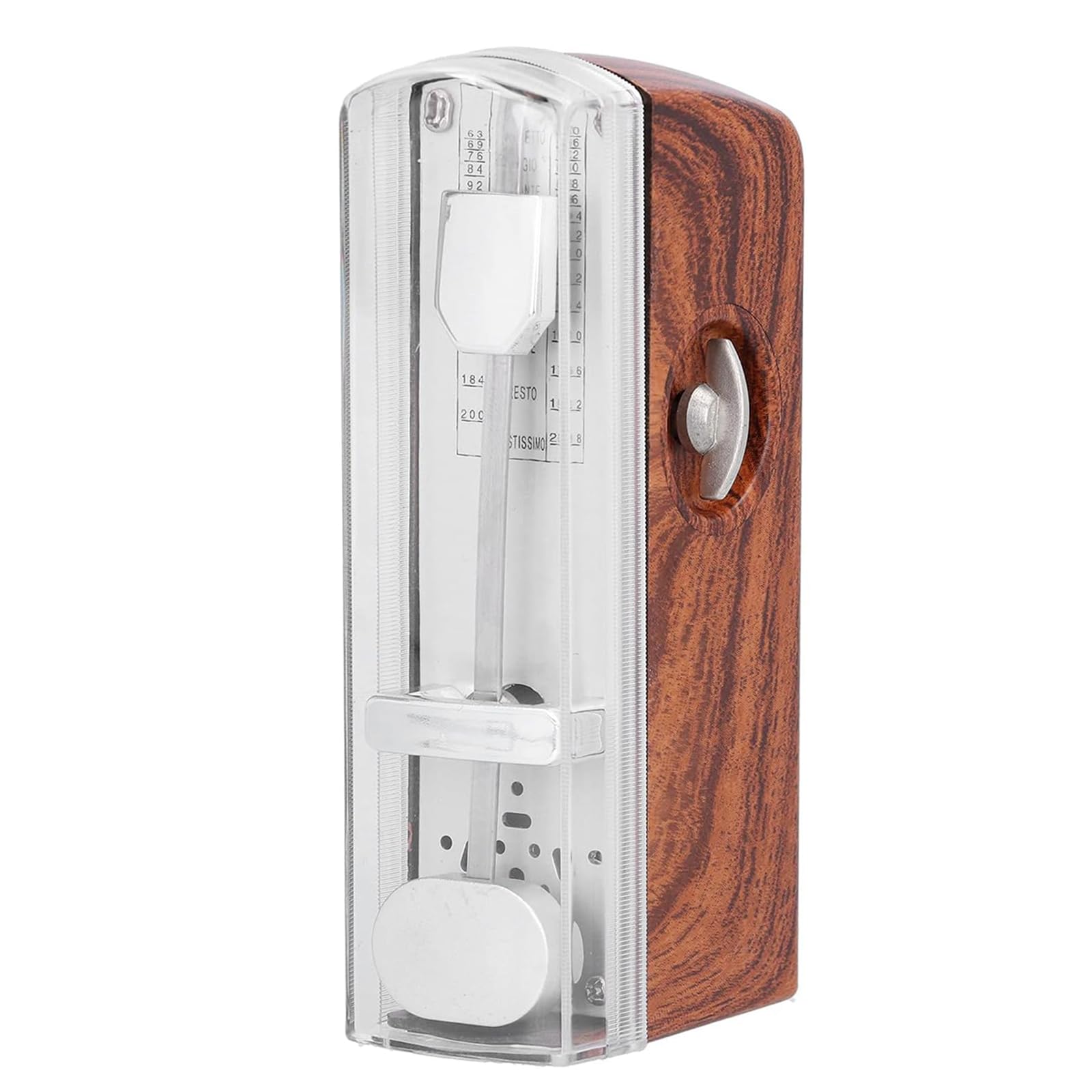 CHANGLKJ Portable Antique Mechanical Metronome, Classic Music Metronome with Cover, 60 to 208 Beats Adjustable, Help Master Rhythm Accurately and Rhythmic Emphasis, for Music Lovers, Musician