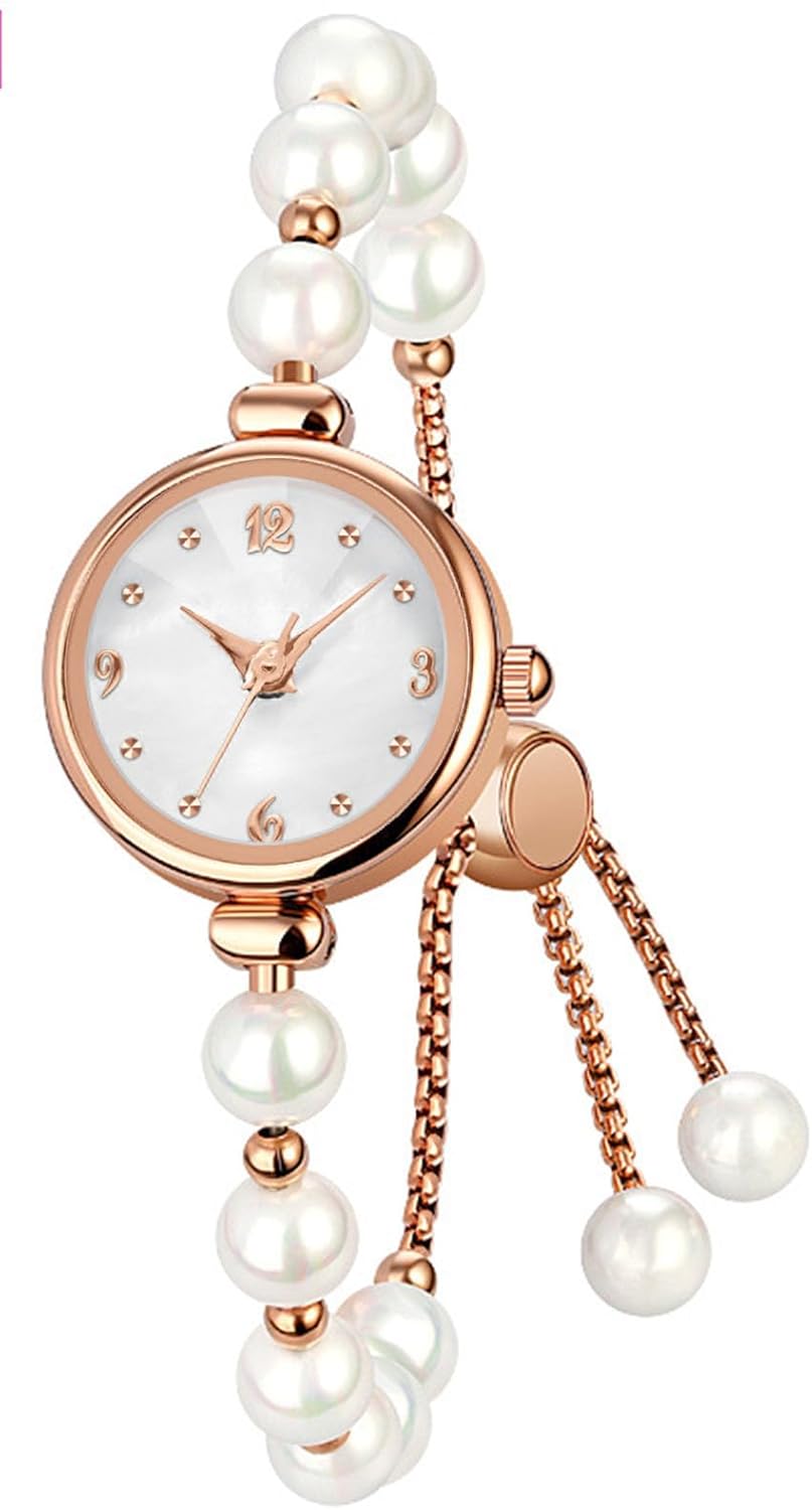 ADSBIAOYE Elegant Pearl Bracelet Watch for Women Fashion...