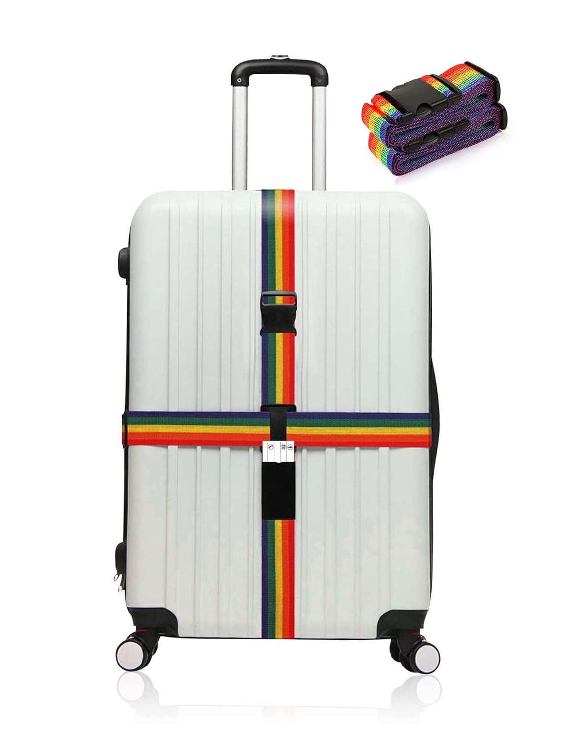 ZURLEFY Luggage Straps for Suitcases, Luggage Wraps for Suitcase Belt, Luggage Accessories for