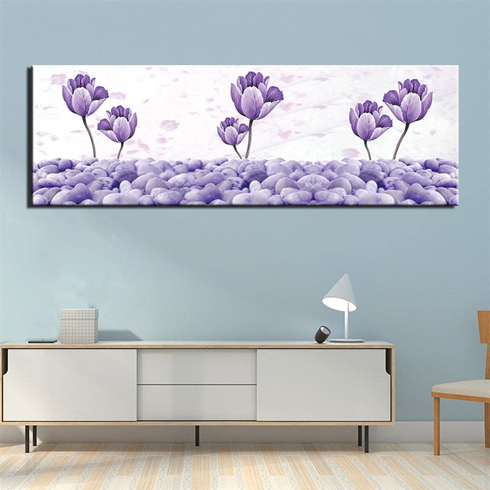 Kit diamant painting fleur pourpre 32x64inch le cadeau créatif idéal pour adultes