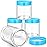 Patelai 4 Pieces Round Wide-mouth Leak Proof Plastic Container Jars with Lids for Travel Storage Makeup Beauty Products Face Creams Oils Salves Ointments DIY Making(4 Ounce,Blue)