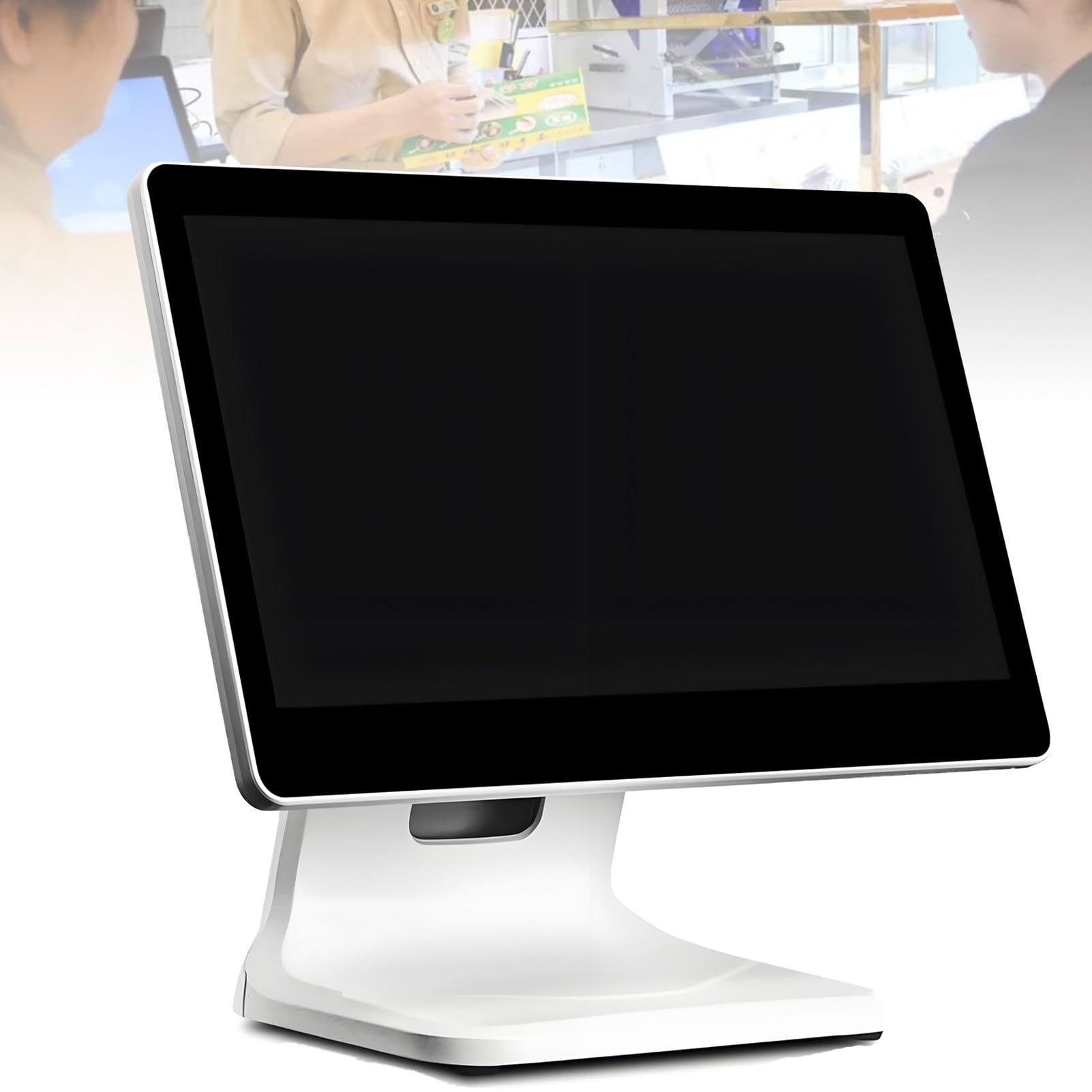 Sistema- de Caja TPV Completo para pequeñas Empresas, Monitor multitáctil de 15,6", PC N2930 integrada, 4 GB de RAM, SSD de 64 GB, Sistema- operativo Windows 10 Pro