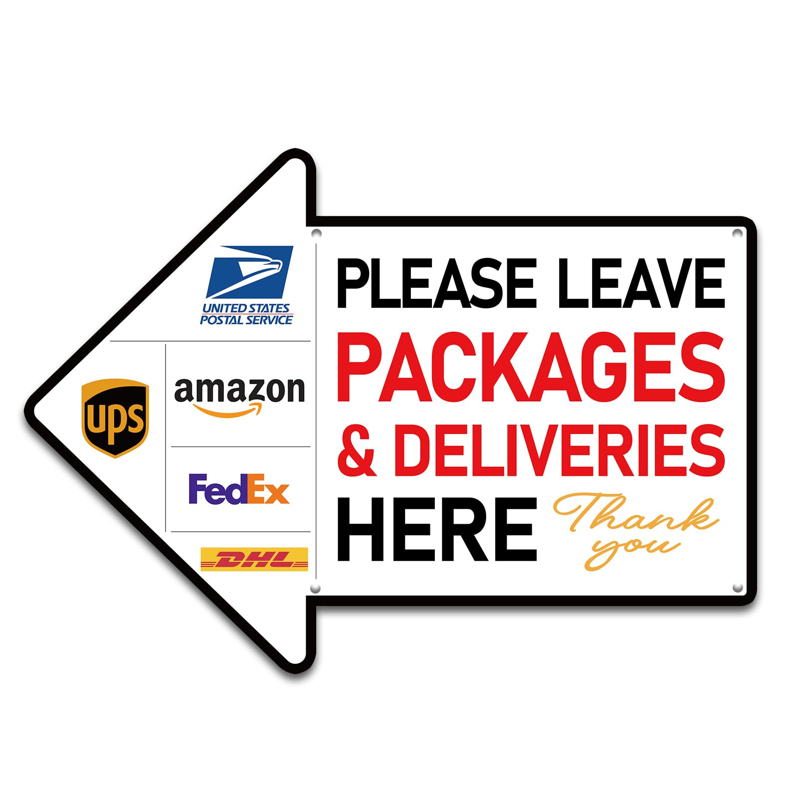 Snapklik.com : PETCEE Please Leave Packages And Deliveries Sign Package ...