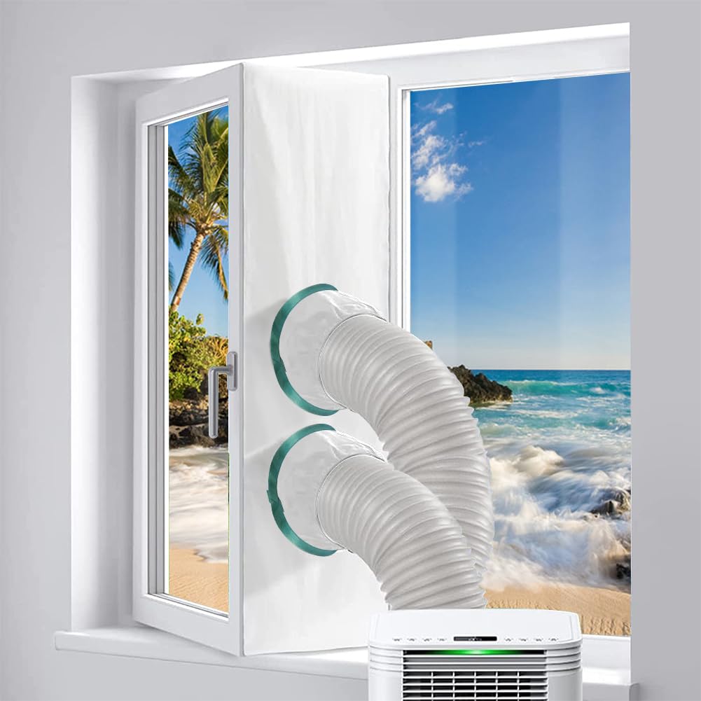 Gpaentsn 400CM (157") Window Seal for Portable Dual-hose Air Conditioner And Tumble Dryer for Every Mobile Air-Conditioning, Easy to Install