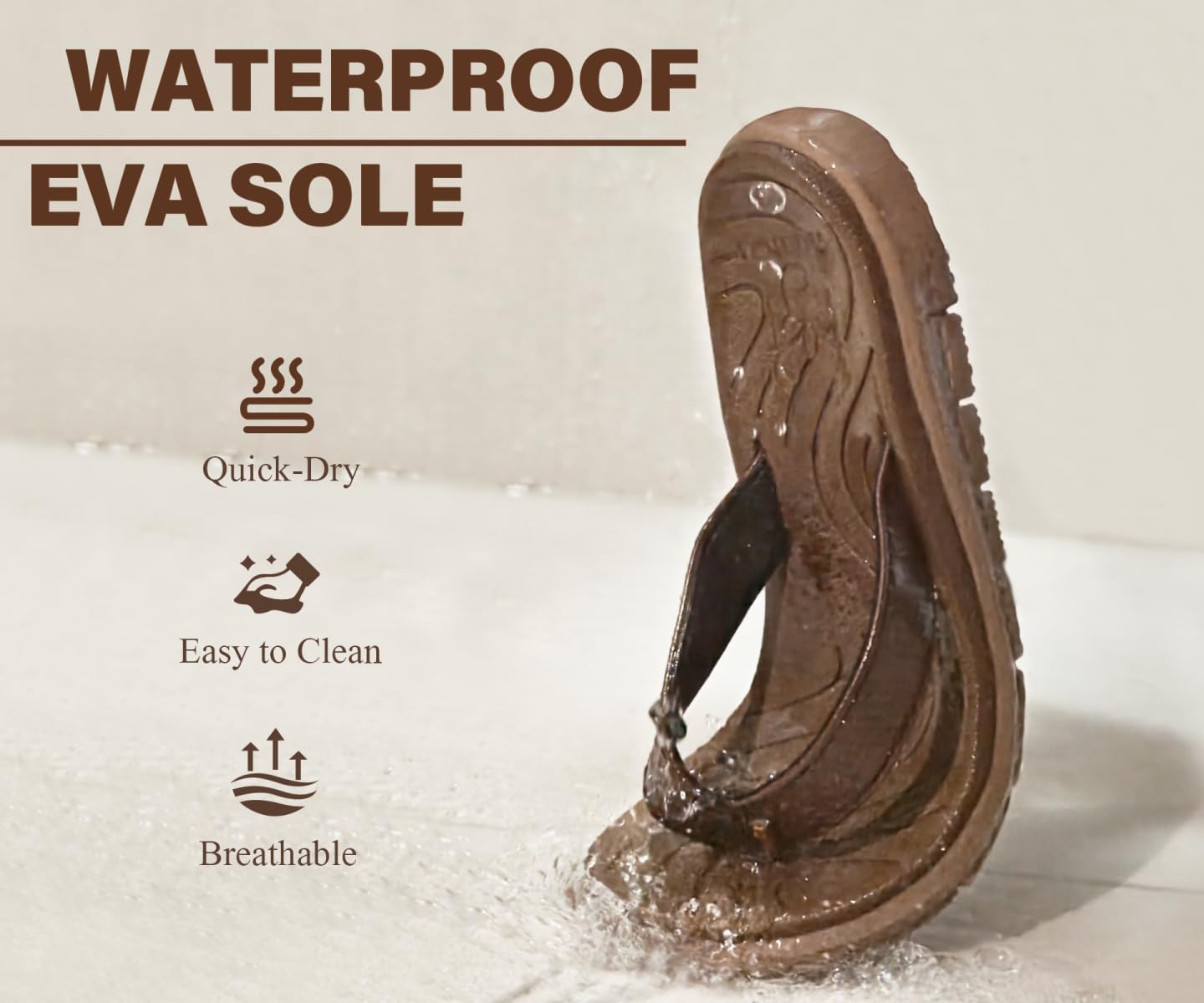 KuaiLu Comfortable Flip Flops for Women with Arch Support Summer Beach Walking Thong Sandals Slip On Indoor Outdoor - Image 3