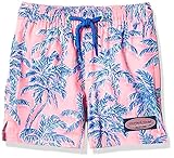 vineyard vines Boys' Printed Chappy Swimsuit Trunks, Bright Peach, X-Large