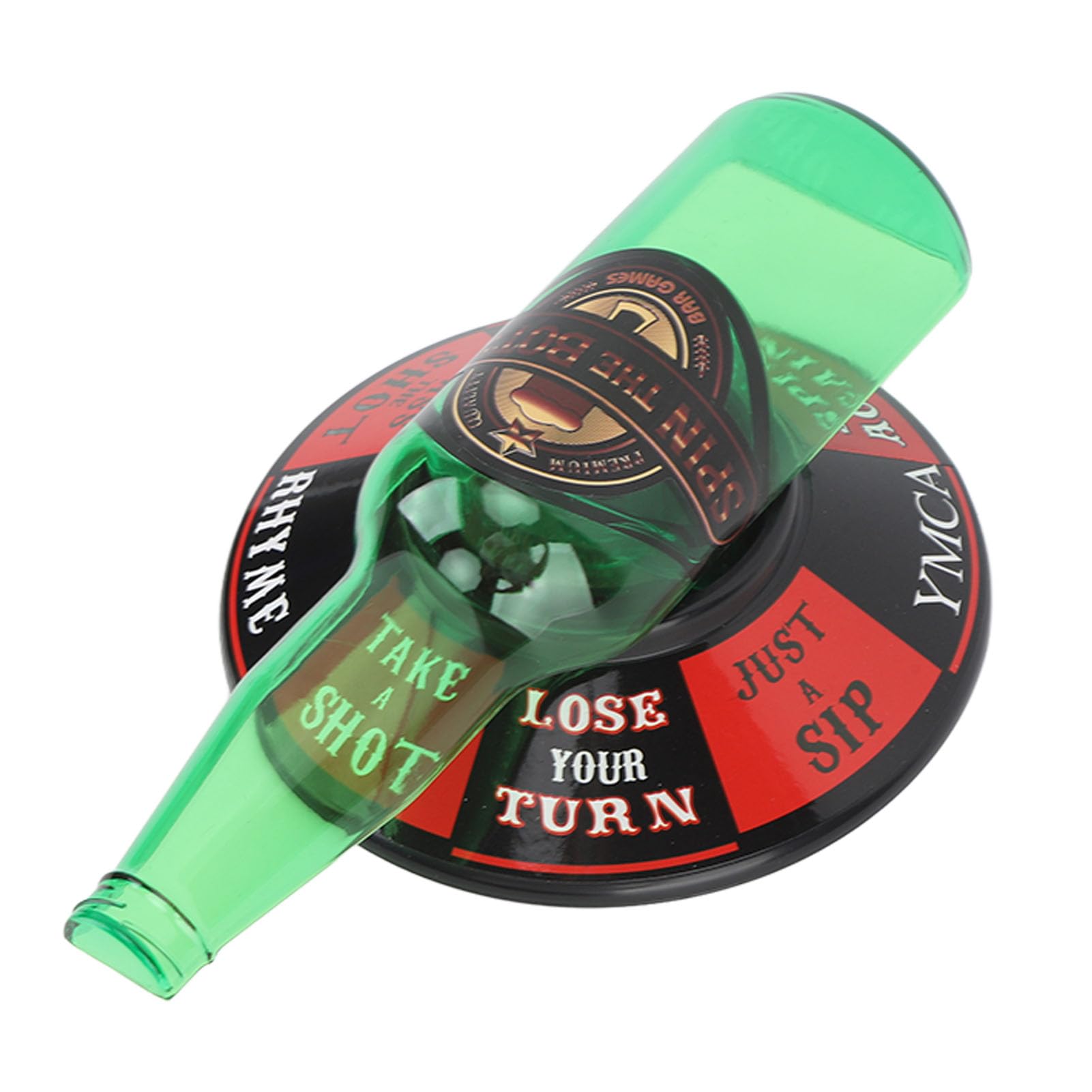POENVFPO Drinking Rotate Bottle Game, Vertical Rotating Bottle Game Classic Portable Prop for Bar KTV Home