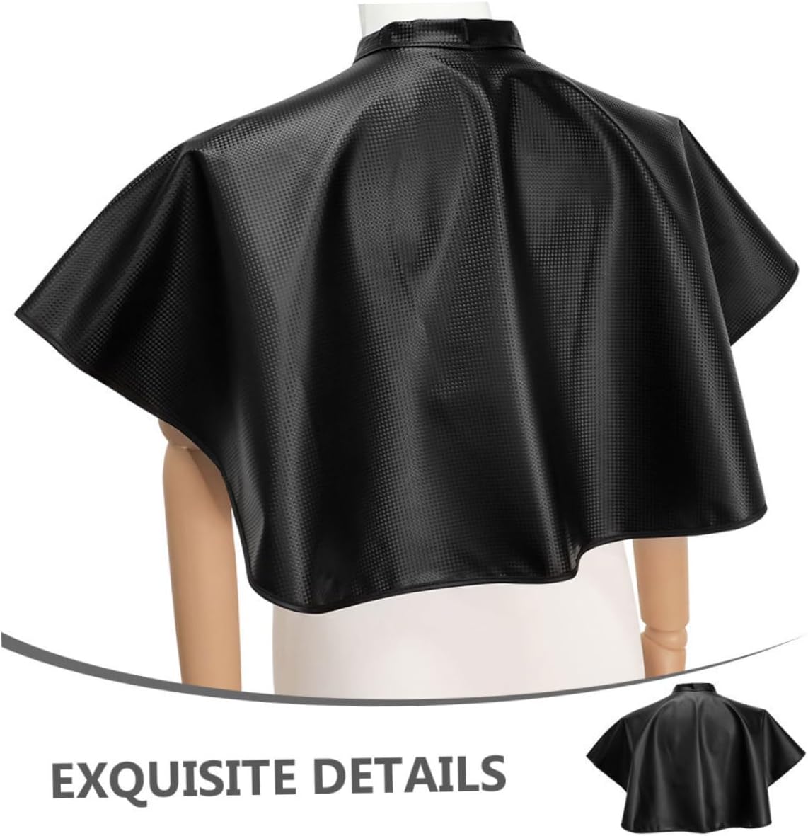 Cabilock Hair Salon Cape 2pcs Black Waterproof Hair Stylist Apron for Dyeing Perming Cutting Salon Supplies