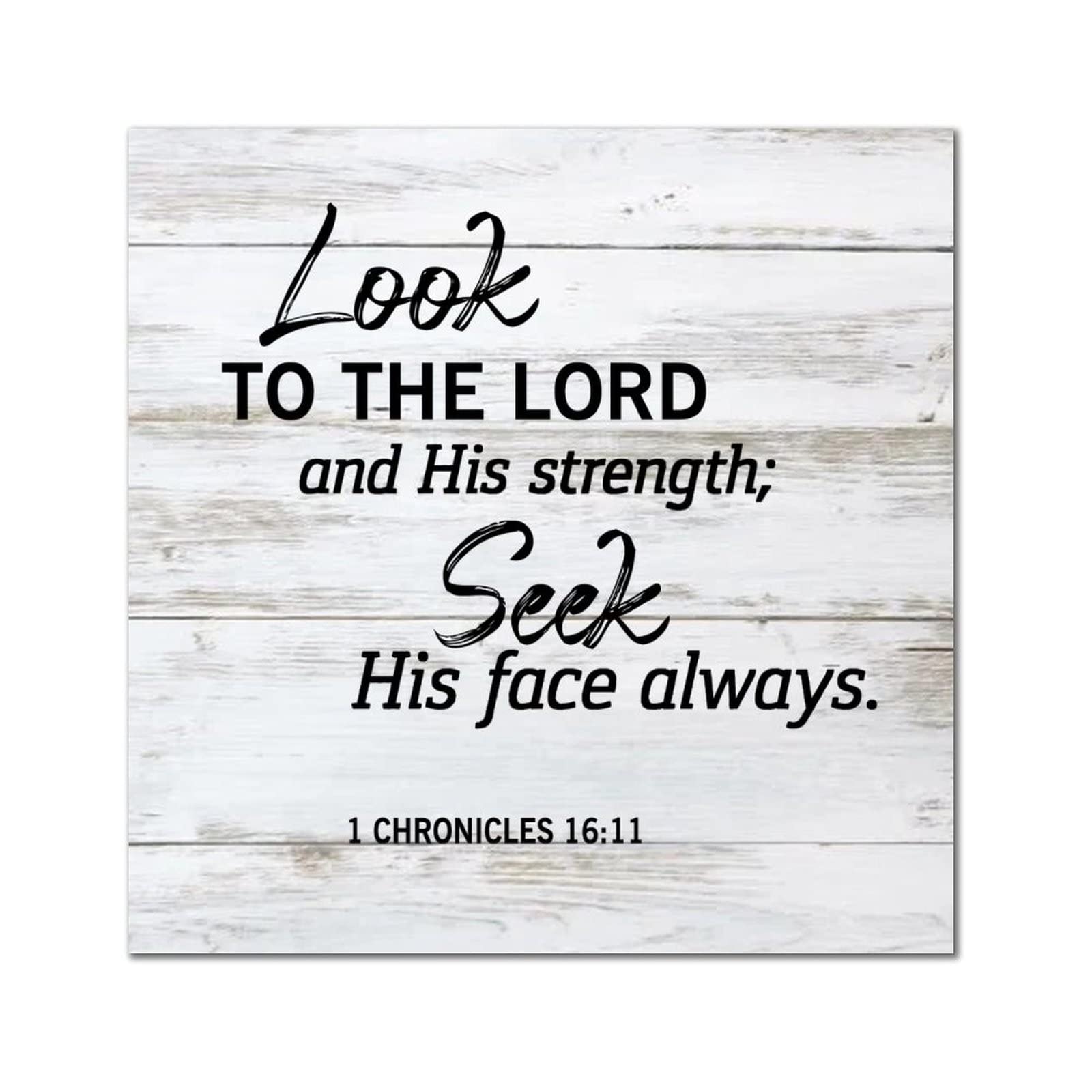 Plaque murale en bois biblique 35x35 cm pour décoration de maison