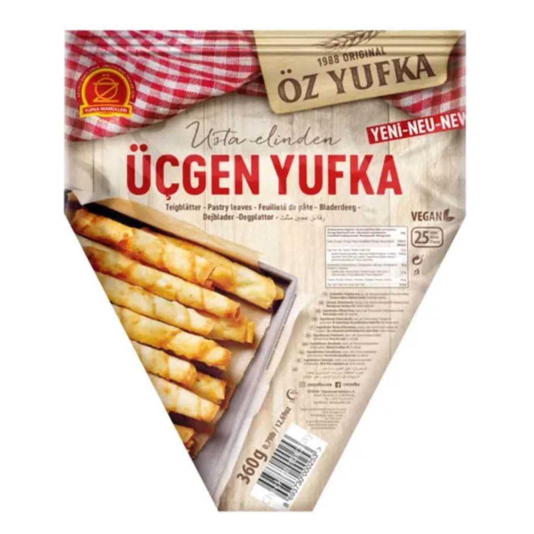 Öz Yufka Frischer Dreieckteig - Teigblätter Dreieck 20 Stück pasta filo 360 grammi x 3 PEZZI + pufai