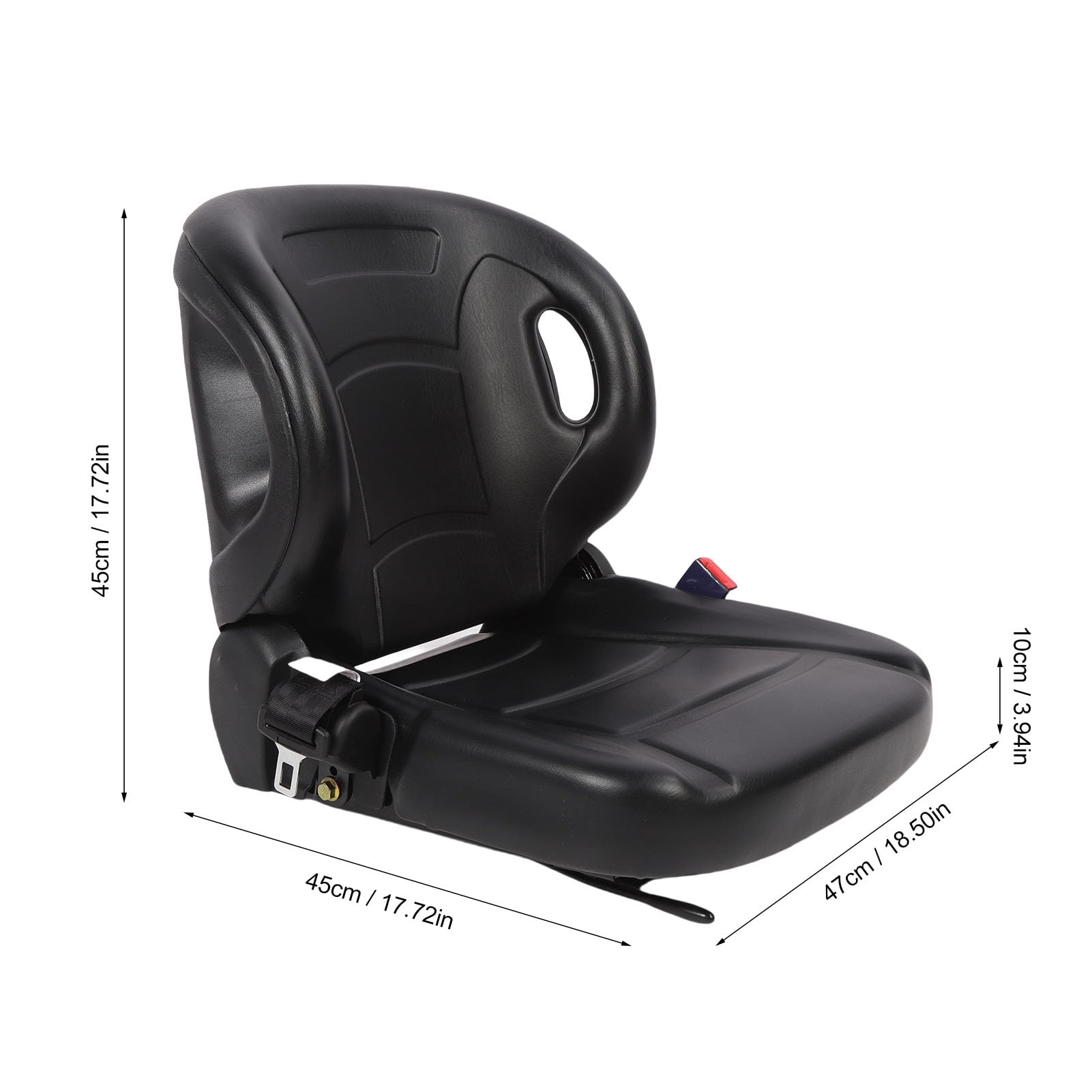 Asiento de Carretilla Elevadora Universal, Asiento del Tractor con Micro Interruptor y Cinturón de Seguridad, Asiento del Cortacésped de PVC para el Mercado de la Carretilla