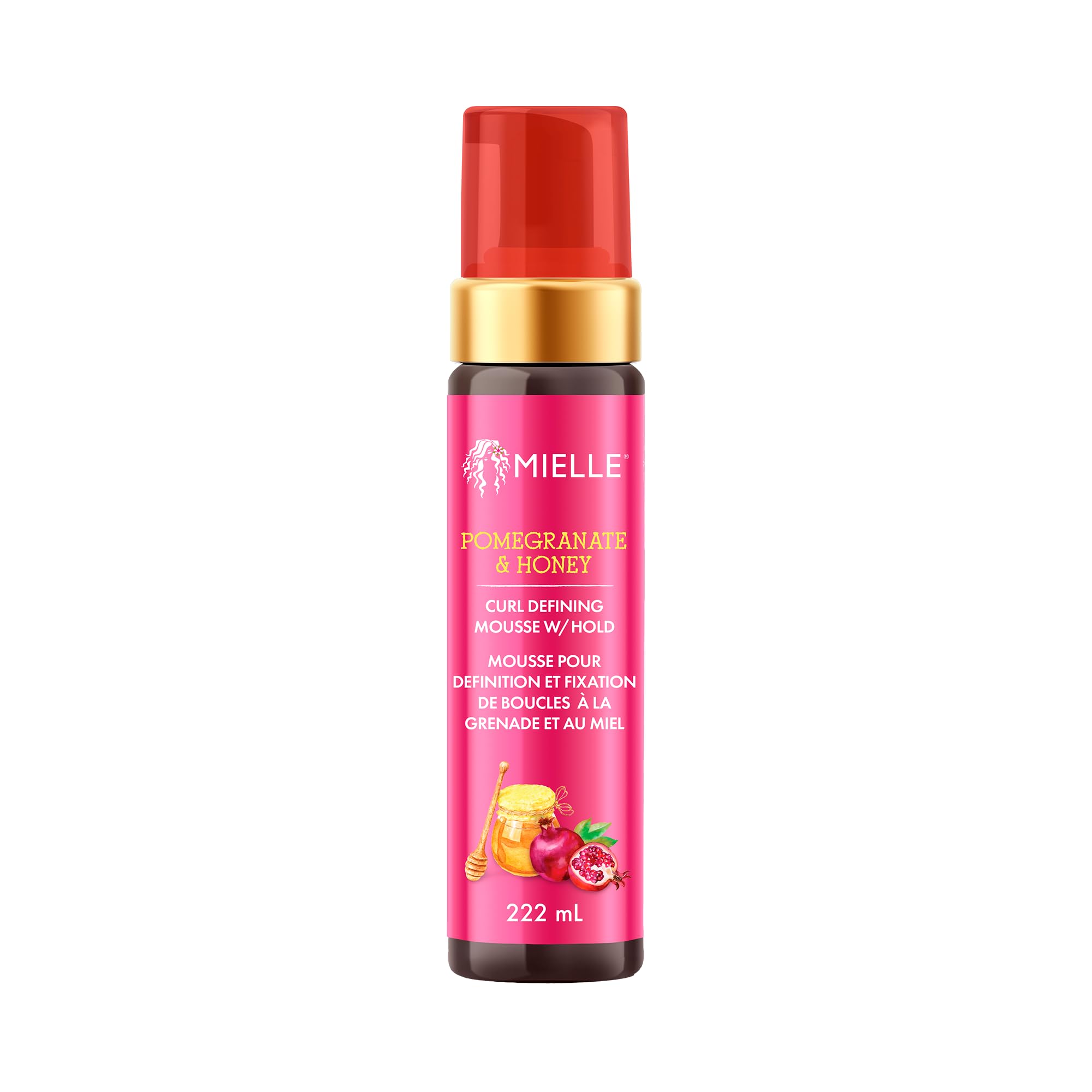 Mielle Pomegranate & Honey Curl Defining Mousse, Non-Sticky Formula, 222 ml