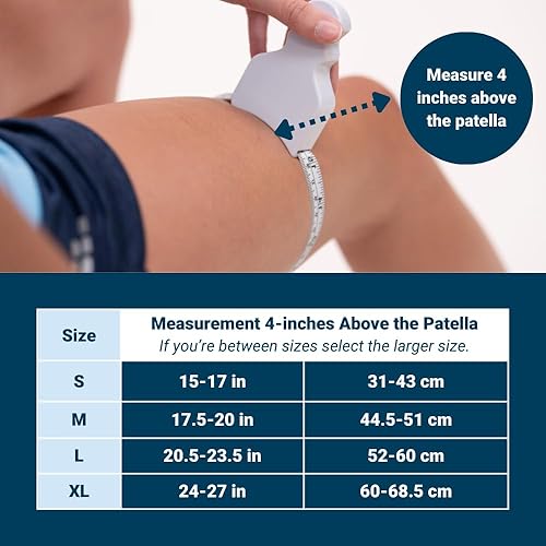 Miniatura 2 de OS1st QS4 Compresión QuadManga isquiotibial con banda Iliotibial Brace para ITBS, tirones de isquiotibiales y cuádriceps débiles y muslos