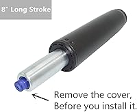 Vista 4 de DOZYANT 8" Long Stroke Office Chair Gas Lift Cylinder Replacement,Hydraulic Pneumatic Shock Piston Heavy Duty (450 lbs) for Tall Person Universal
