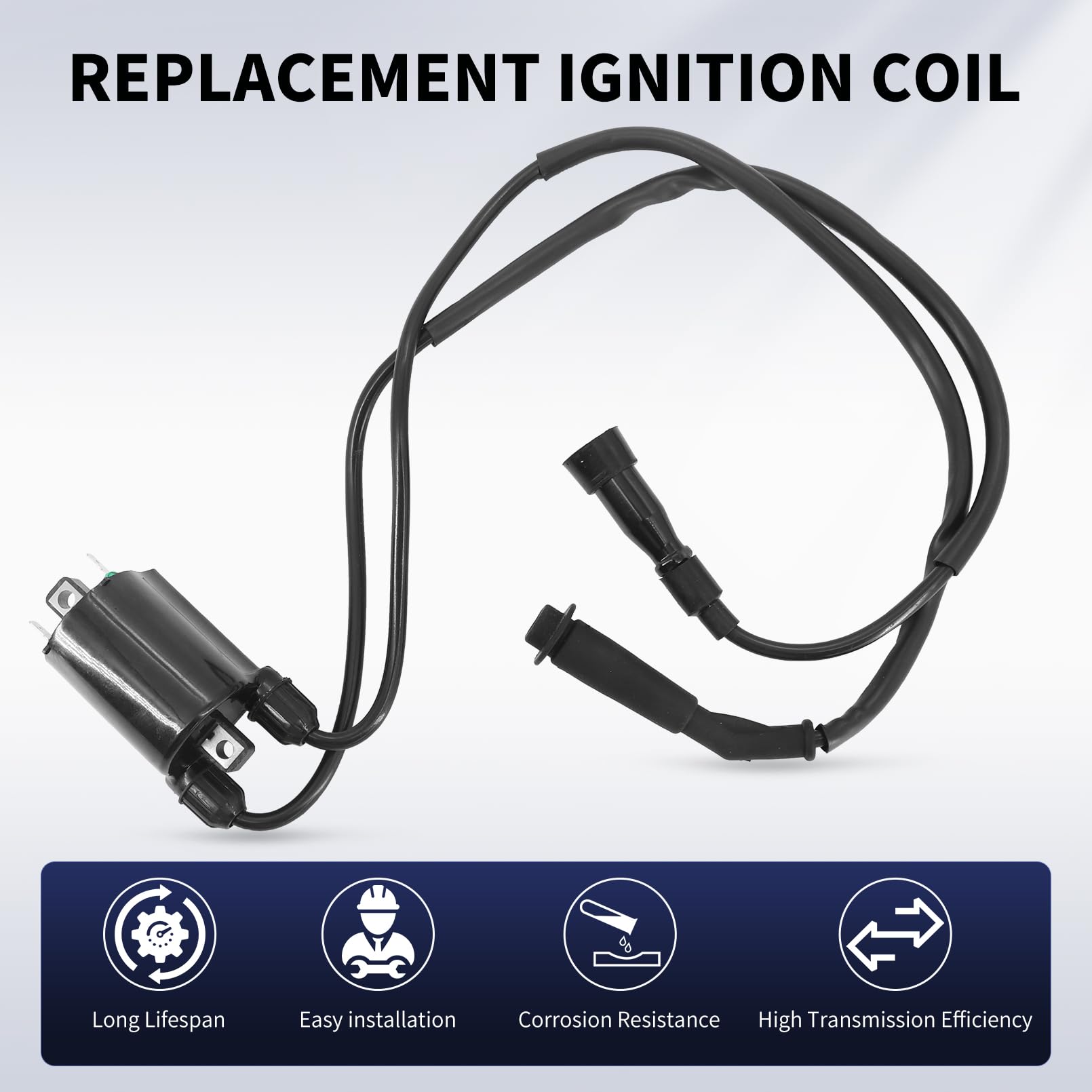 Tektall Ignition Coil Pack + Spark Plug + Spark Plug Wrench + Cap For Shadow VLX 600 VT600C 1988-2007, Shadow VLX 600 VT600CD Deluxe 1993-2007. Replace OE# 30510-MM8-003 30701-MF5-000, Set of 2
