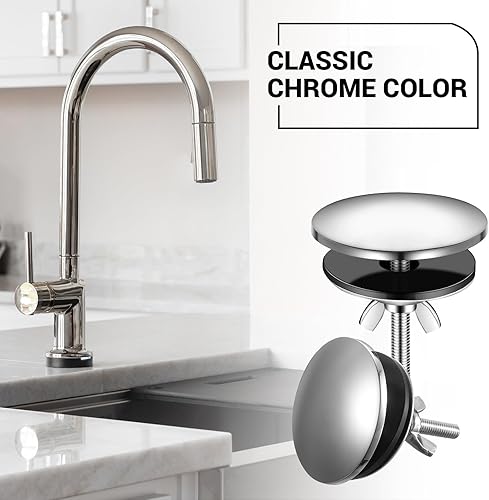 Vista 25 de LEIFIDE 2 piezas de 2 pulgadas para fregadero de cocina de 2 pulgadas, cubierta de orificio de grifo de acero inoxidable para fregadero de cocina