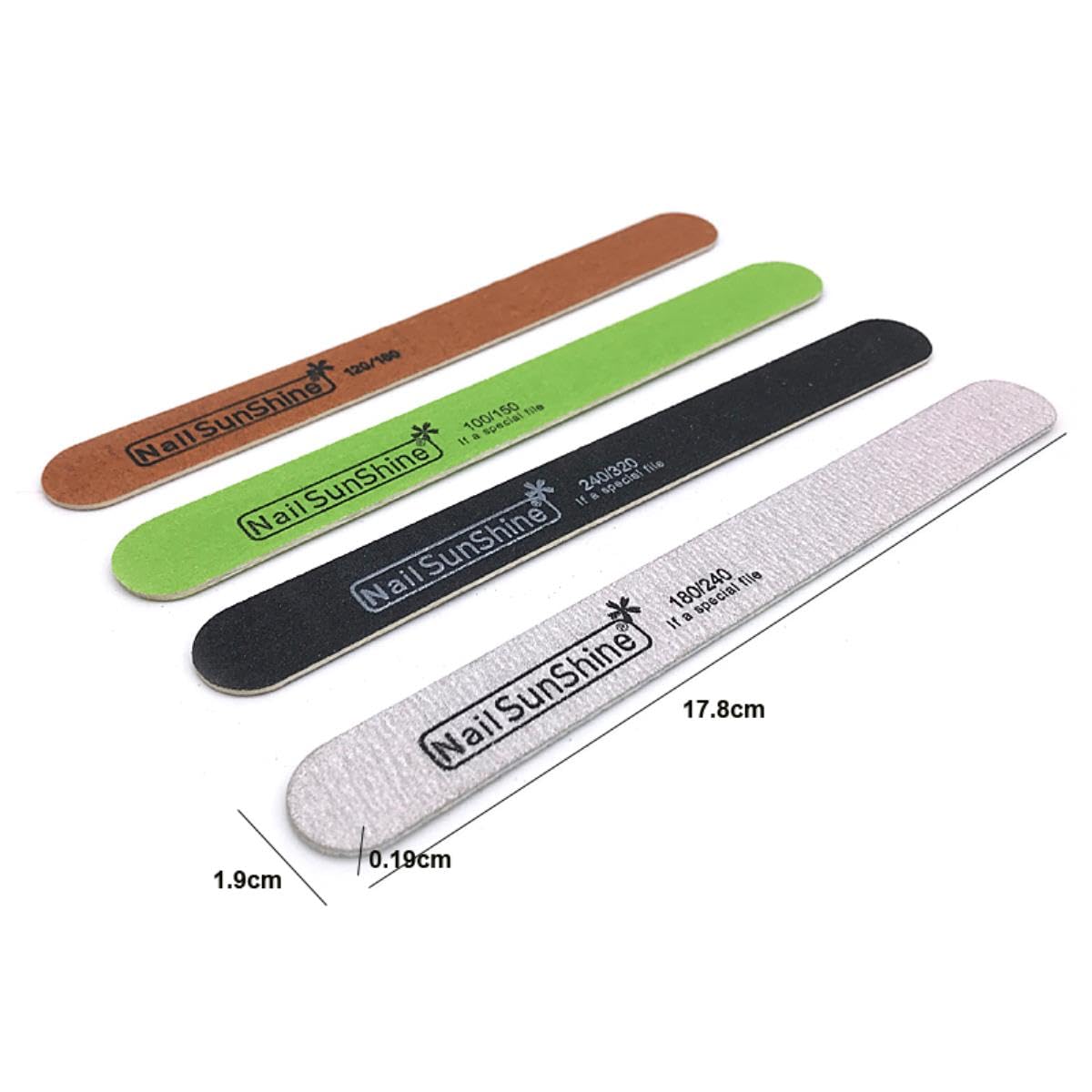 50 Uds lima de uñas de madera 80/100 100/150 120/180 180/240 240/320 lima de uñas Sunshine esmeril UV Gel polaco limas de uñas herramientas de manicura-mezcla