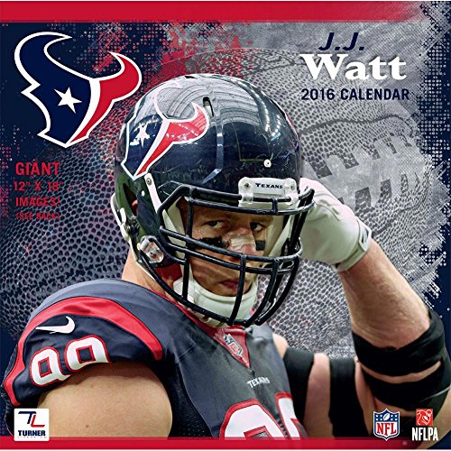 Turner Houston Texans J.J. Watt 2016 Wall Calendar, Sept. 2015-December 2016, 12 x 12