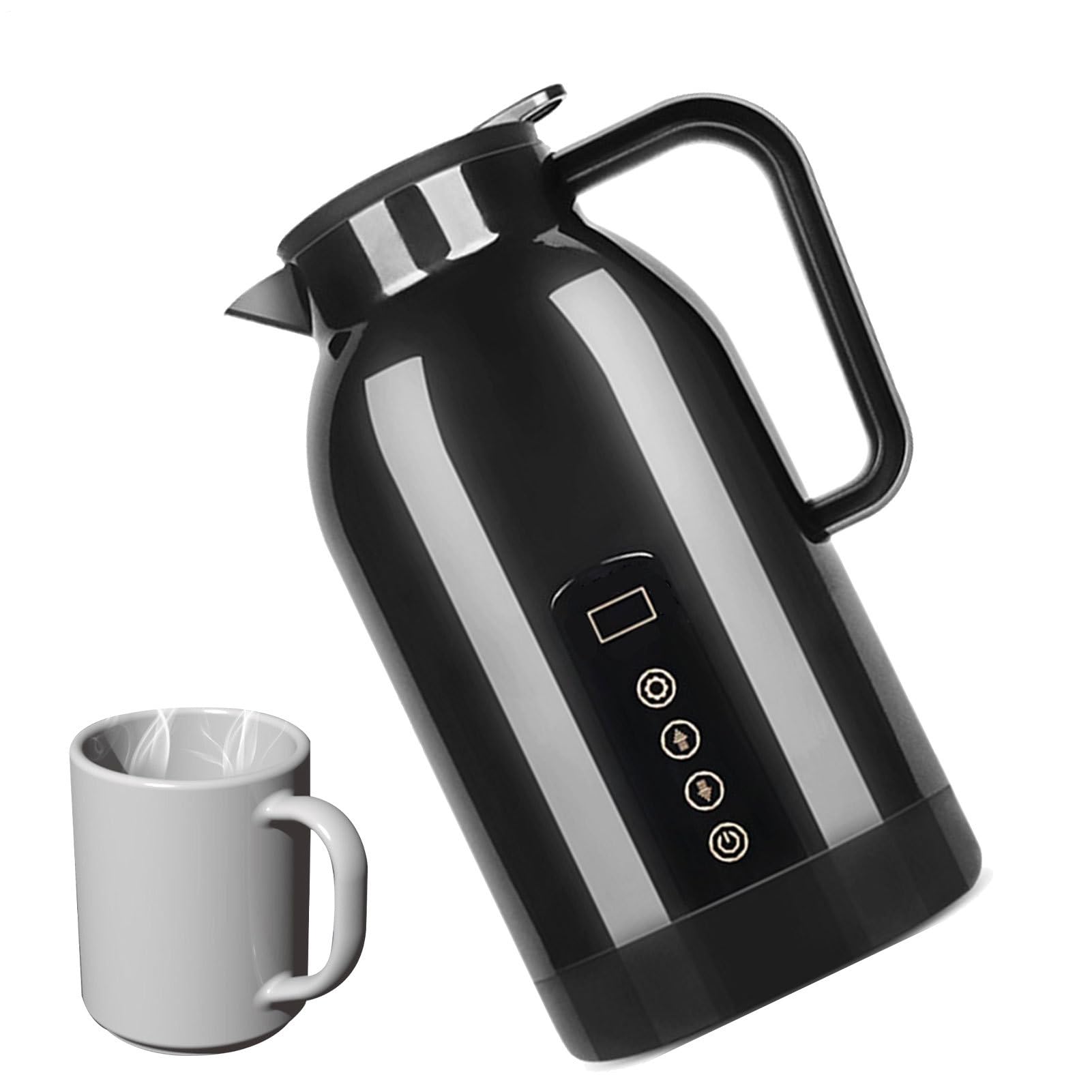 Bollitore per auto, riscaldamento da 1150 ml, con mantenimento al caldo | scaldabagno per tè e caffè in viaggio, per tè, caffè, latte, viaggi, viaggi a casa e lavoro, campeggio, uscite in