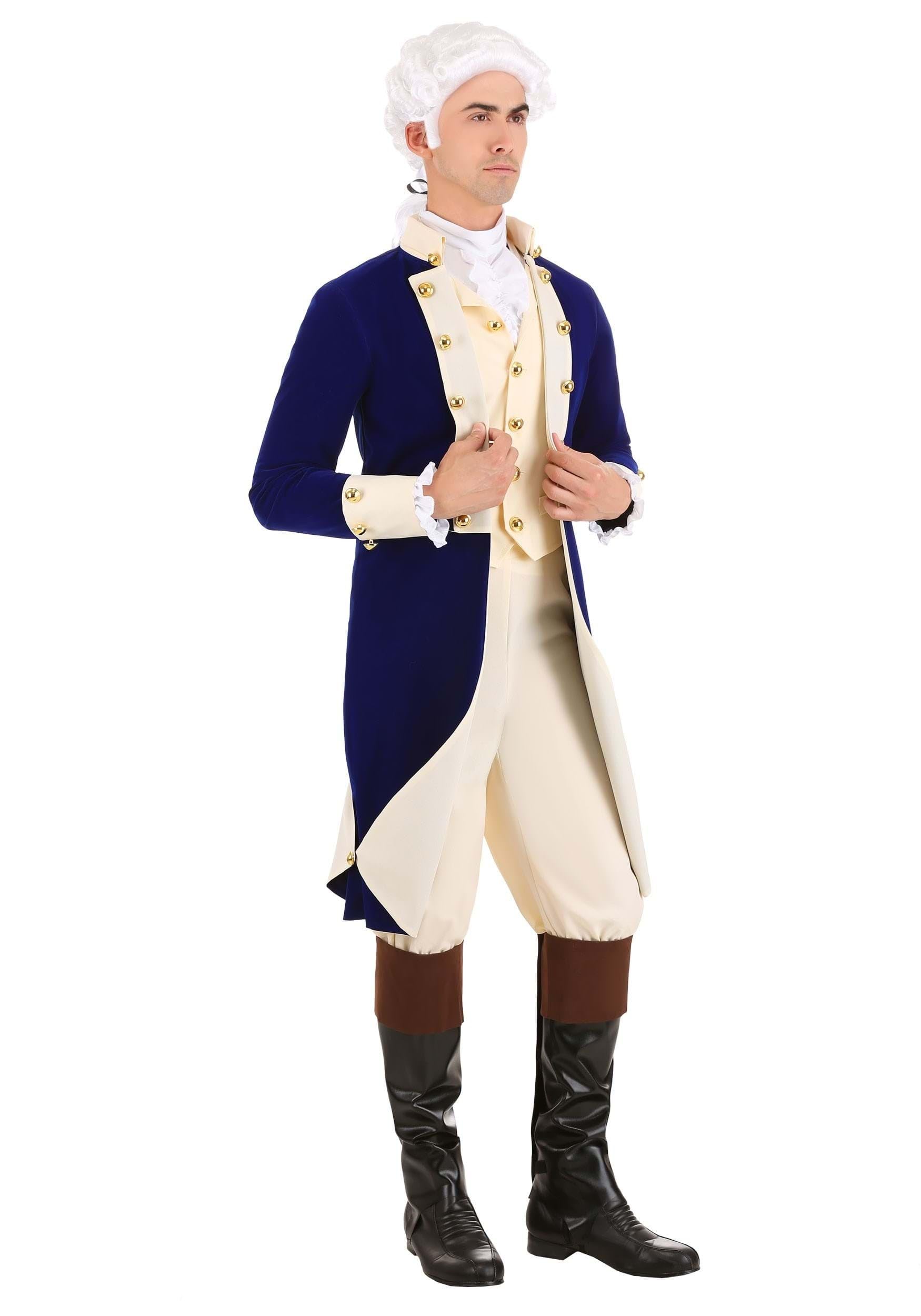 Adult Alexander Hamilton Costume Mens, Founding Father Halloween Outfit, Historical Attire for Parties & Dressup