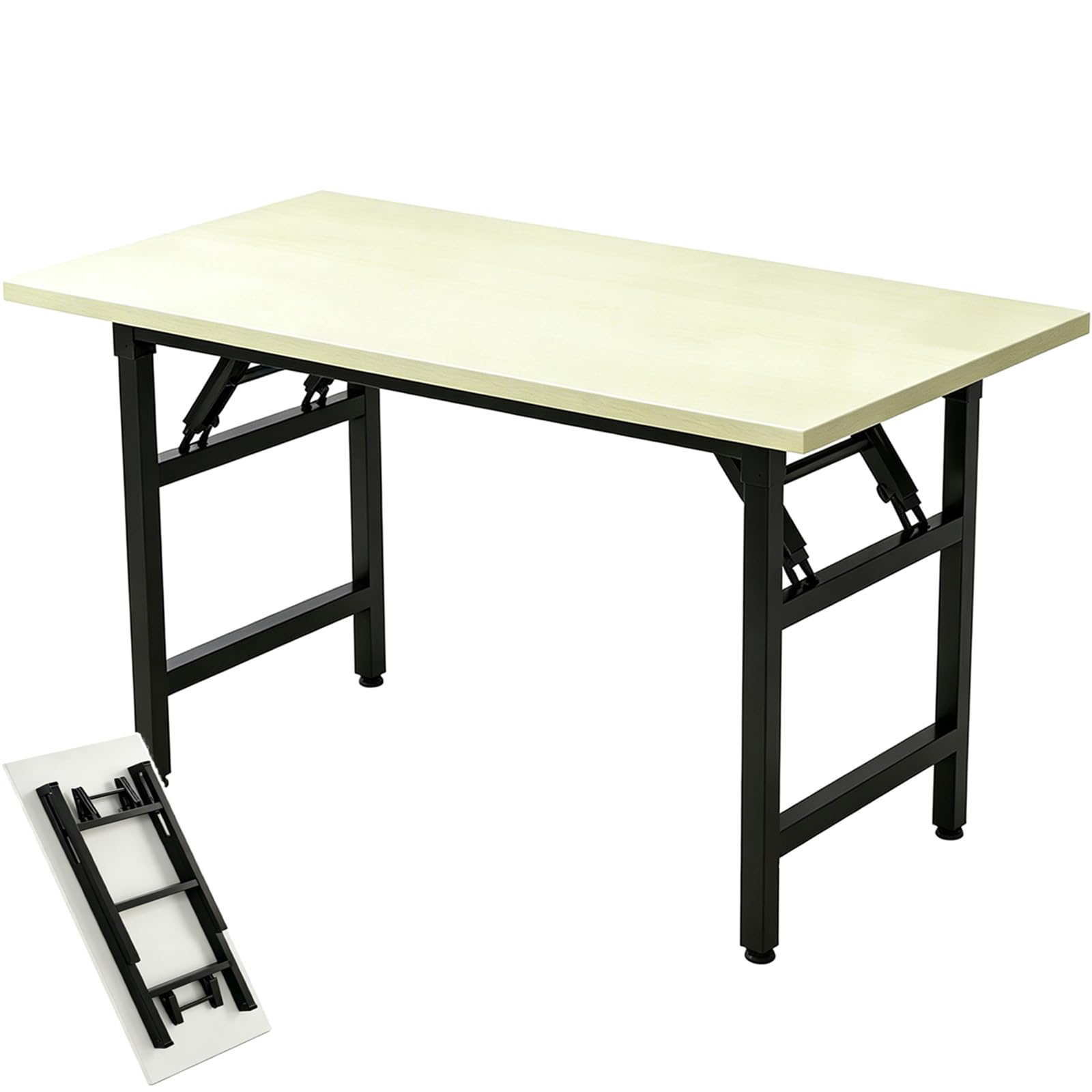Scrivania Pieghevole, Tavolo per Computer Pieghevole (Rovere Bianco, 1 ripiano, 31,5 * 19,7 * 29,5 Pollici)
