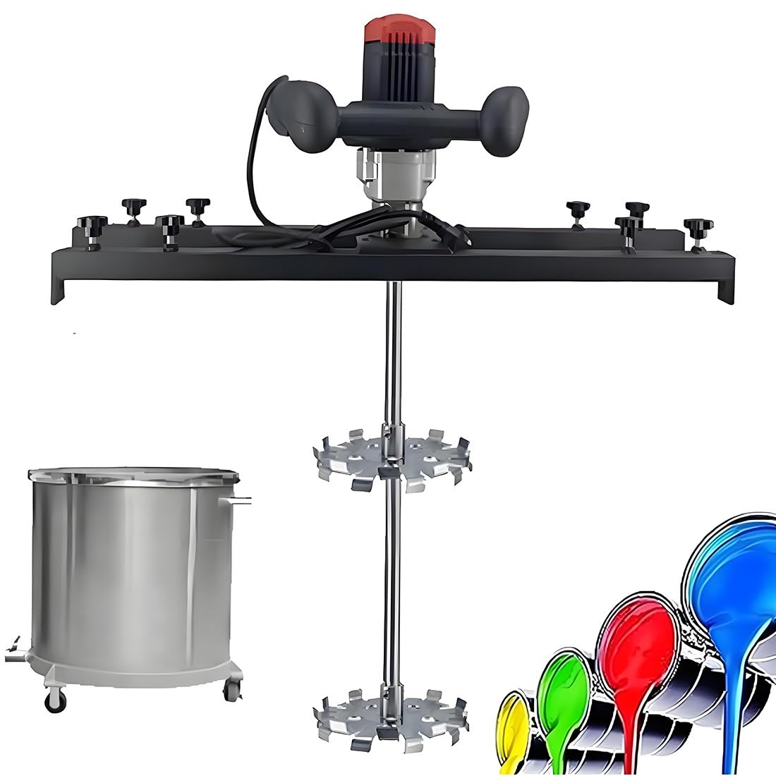 YNBSHGAA Electric IBC Ton Drum Mixer 3280W, Folding Propeller with Support Hanger for Paint, Coating, Viscous Liquid, Ink Dissolver Agitator,C