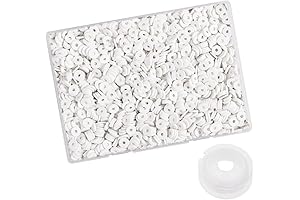 4100 Pcs White Polymer Clay Beads: Unleash Your Creative Jewelry Journey!