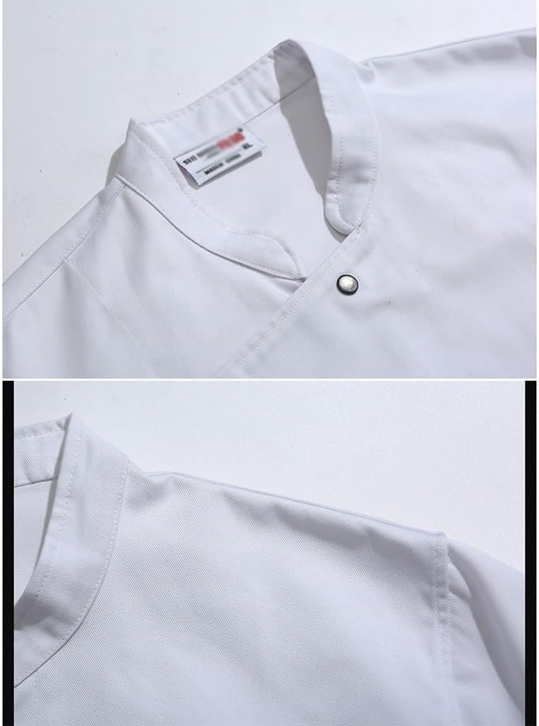 Unisex Chef Work Uniform Short Sleeve Breathable Chef Jacket Mens Womens Chef Coat Restaurant Kitchen Chef Tops