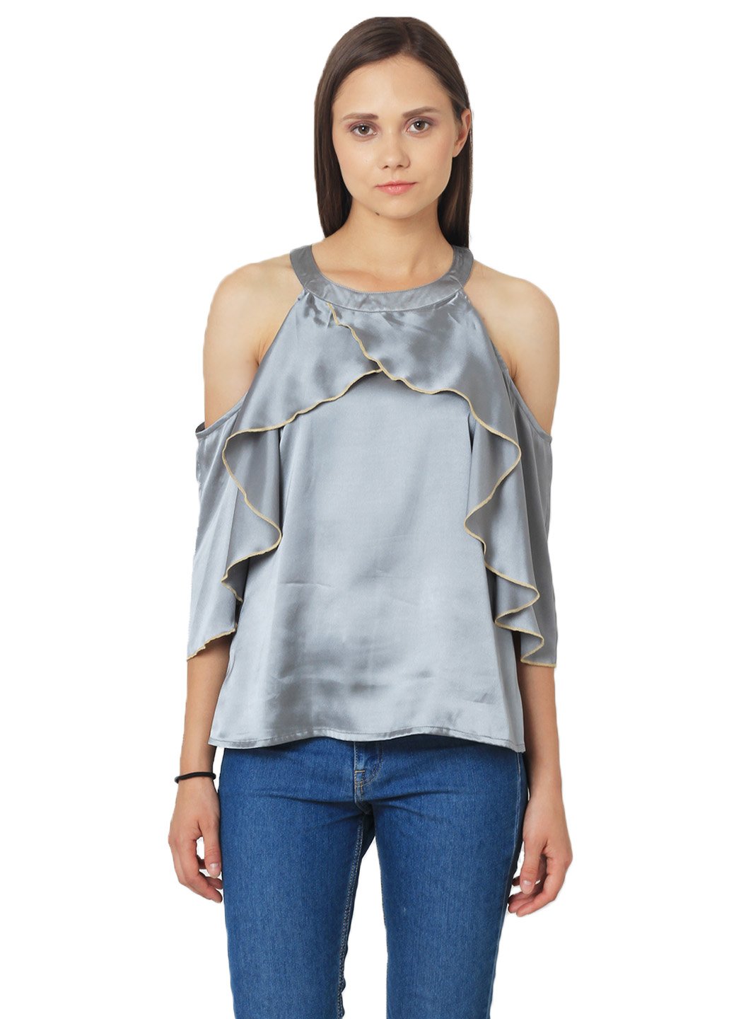 mgng by style storming Women's Poly Satin Off Shoulder Top-picture-12
