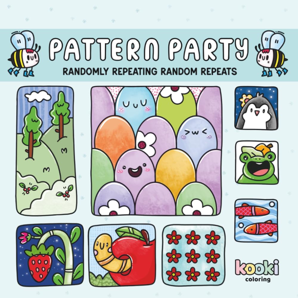 Pattern Party: 40 Pages of fun and Unexpected Pattern Pages for Relaxation, Stress Relief, and Creative Fun – Perfect for Pattern Lovers and Coloring Enthusiasts of All Ages