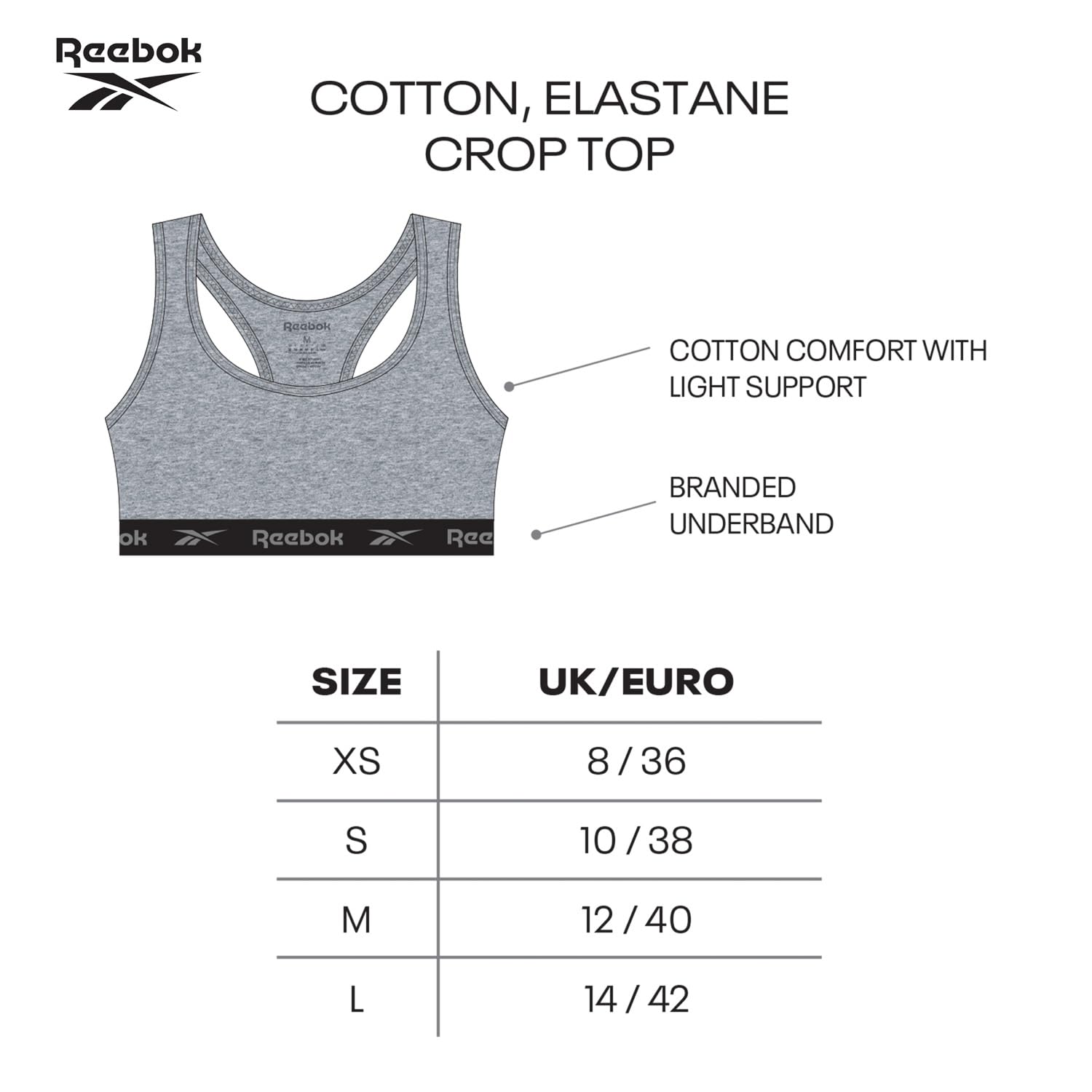 Reebok Frankie Camiseta Mujer (Pack de 2)