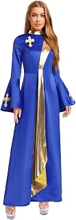 Women's Church Clergy Robe Loose Choir Robe Minister Dress Halloween Priest Preacher Dresses