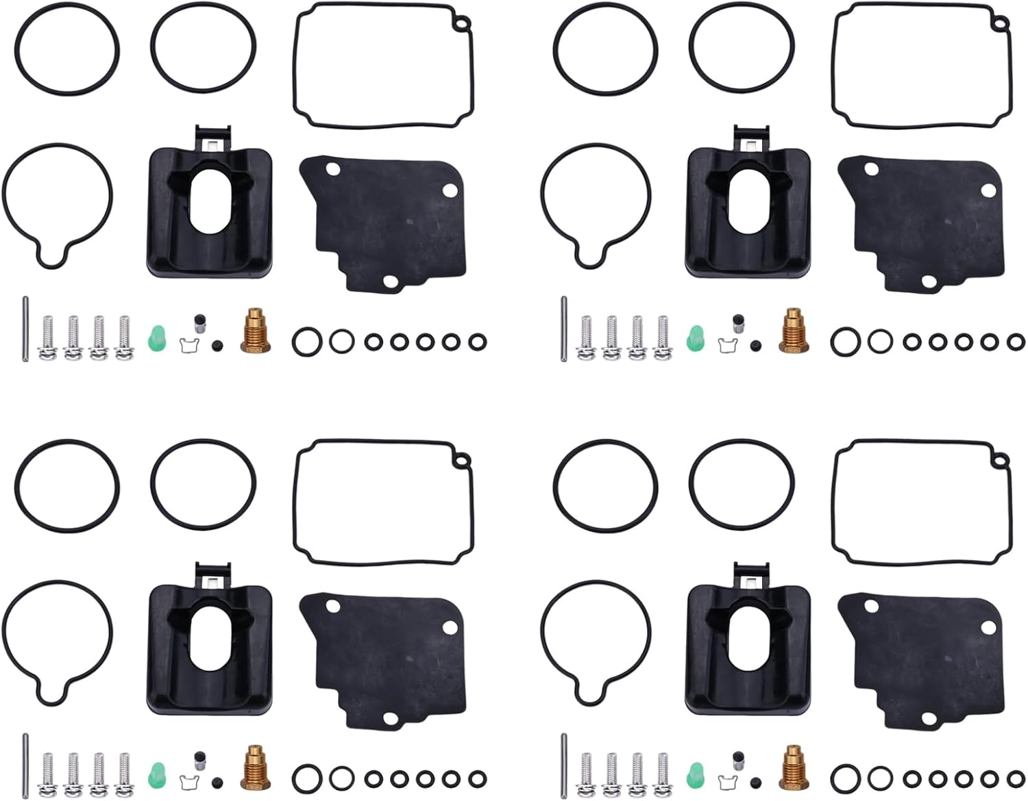 4 Sets 67F-W0093-00 Carburetor Repair Kit for Yamaha Outboard 75HP 80 90 100 HP F75 F80 F90 F100 4-stroke Engine Carb Rebuild Carburetor Maintenance Set 67F-W0093-00-00 Carburetor Rebuild Repair Kit