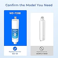 Vista 3 de Waterdrop Filtro de agua para refrigerador, repuesto para Bosch 640565, Whirlpool WHKF-R-PLUS, EVOLFLTR10, 3M Cuno CS-52, CS-51, W1085590, 51000, 3