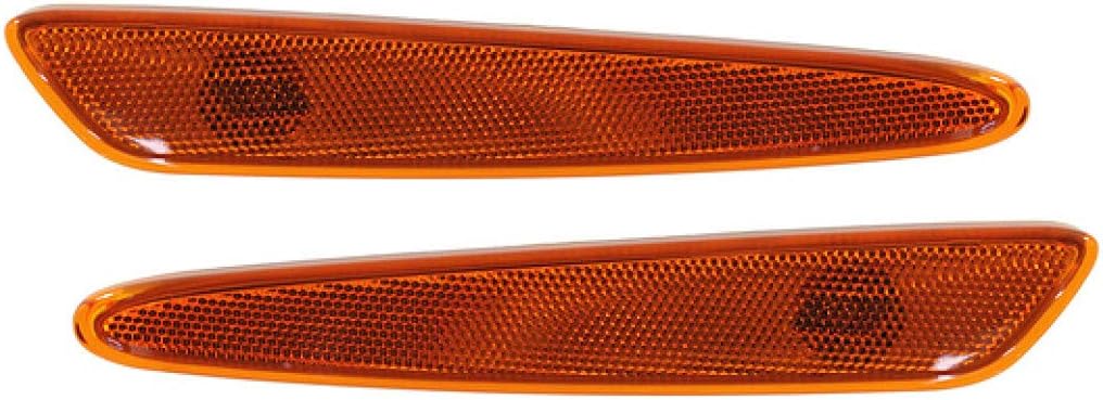 CarLights360 For 2005-2013 Chevy Corvette Pair Driver and Passenger Side Turn Signal/Side Marker Light With Bulbs Included GM2550196 GM2551196 - Replaces 10316651 10316652 ;
