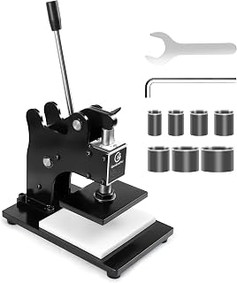 Leather Cutting Machine 1 Ton,12x9cm Die Cutter Stamping Machine Embossing Plate Manual Die Cutter Hand Press Mold Cutter Leather Die Cut Leathercraft Cutting Machine DIY Tool for Various of Materials