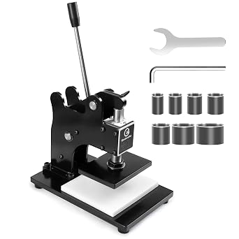 Leather Cutting Machine 1 Ton,12x9cm Die Cutter Stamping Machine Embossing Plate Manual Die Cutter Hand Press Mold Cutter Leather Die Cut Leathercraft Cutting Machine DIY Tool for Various of Materials