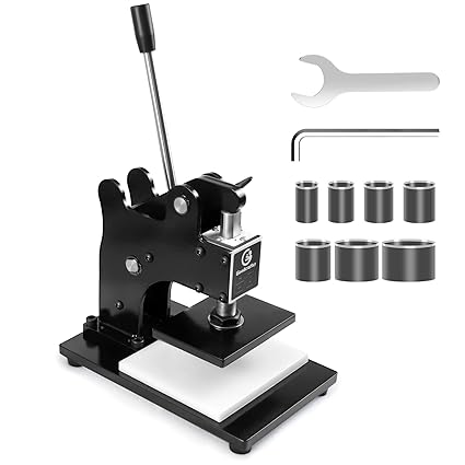 Leather Cutting Machine 1 Ton, 12x9cm Die Cutter Stamping Machine Embossing Plate Manual Die Cutter Hand Press Mold Cutter Leather Die Cut Leathercraft Cutting Machine DIY Tool for Various of Materials Leather Cutting Machine 1 Ton, 12x9cm Die Cutter Stamping Machine Embossing Plate Manual Die Cutter Hand Press Mold Cutter Leather Die Cut Leathercraft Cutting Machine DIY Tool for Various of Materials