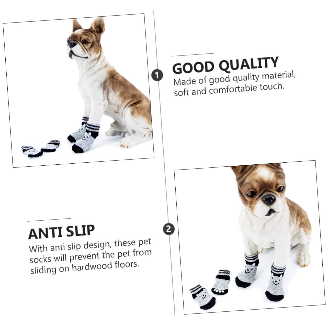 POPETPOP 9paare Hundesocken Für Kleine Hunde rutschfeste Baumwollsocken Für Indoor-pfotenpflege Warm Und Für Böden Und Schützende Pfotenschutz